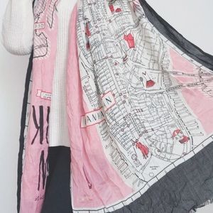 Kate Spade New York Map Oblong Scarf